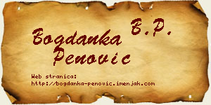 Bogdanka Penović vizit kartica